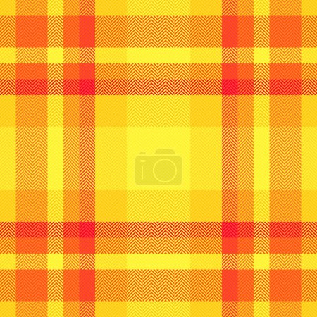 Identity textile pattern texture, pajamas check tartan vector. Sexy plaid background seamless fabric in yellow and bright color.