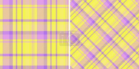 Textile plaid check of background tartan vector with a pattern seamless texture fabric. Set in light colours for stylish wrapping options and gifts.