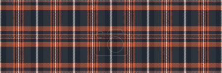 Illustration for Up pattern vector texture, chic fabric tartan check. Dining plaid background textile seamless in dark and red color. - Royalty Free Image