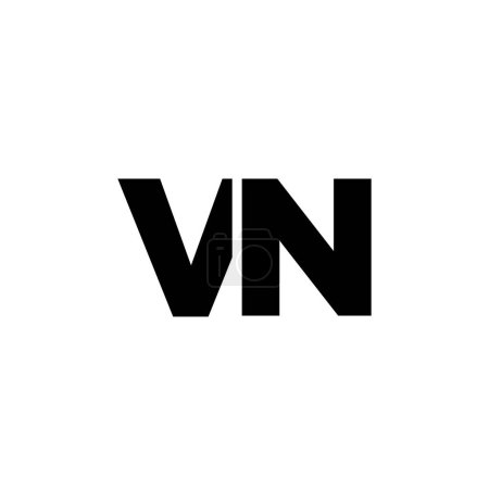 Trendy letter V and N, VN logo design template. Minimal monogram initial based logotype for company identity.