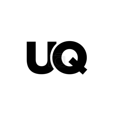 Trendy letter U and Q, UQ logo design template. Minimal monogram initial based logotype for company identity.