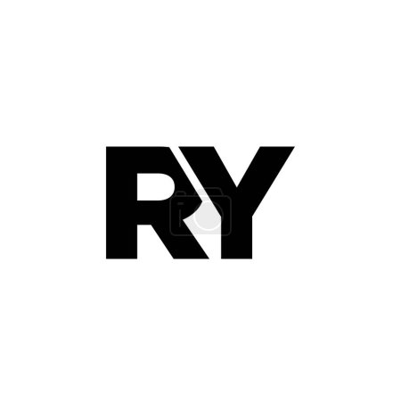 Trendy letter R and Y, RY logo design template. Minimal monogram initial based logotype for company identity.