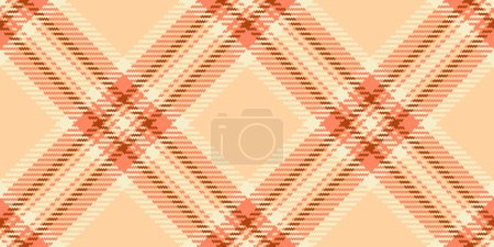 Package seamless background plaid, brazil check pattern textile. Cultural tartan texture fabric vector in orange and red color.