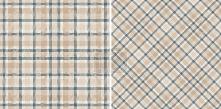 Tartan seamless pattern of plaid texture background with a vector textile fabric check. Set in fall colors. Vogue fashion trends for the season.