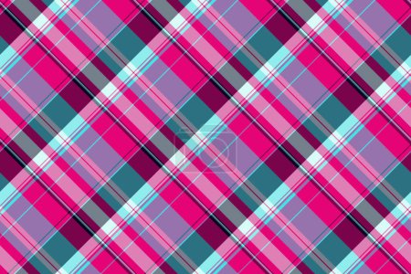 Dogtooth background texture seamless, neutral plaid tartan textile. Lilac vector pattern fabric check in pink and violet color.