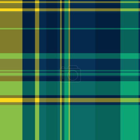 Background textile tartan of fabric texture pattern with a vector plaid check seamless in teal and dark colors.