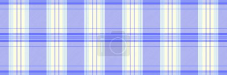 Illustration for Poster vector check seamless, template fabric background plaid. American textile pattern tartan texture in blue and light yellow color. - Royalty Free Image
