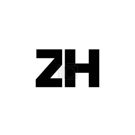 Trendy letter Z and H, ZH logo design template. Minimal monogram initial based logotype for company identity.