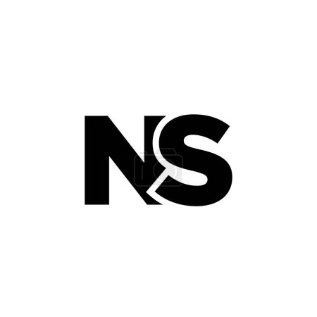 Trendige Buchstaben N und S, Design-Vorlage für das NS-Logo. Minimaler Monogramm-Initial-Logotyp für die Unternehmensidentität.