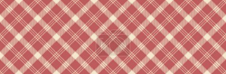 Template seamless textile fabric, ragged background tartan vector. Professional pattern check texture plaid in light and red color.
