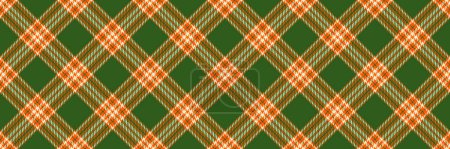 Craft background pattern tartan, plain vector seamless textile. Up plaid fabric check texture in green and bright color.