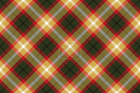 Illustration for Plaid pattern seamless vector fabric design - Royalty Free Image