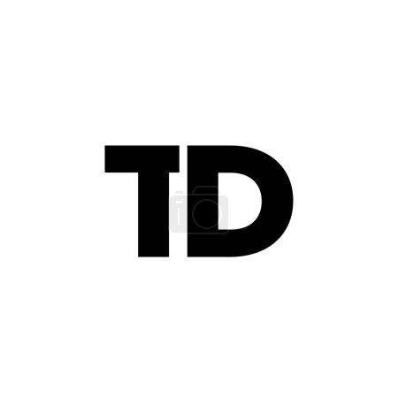 Trendy Buchstaben T und D, TD Logo-Design-Vorlage. Minimaler Monogramm-Initial-Logotyp für die Unternehmensidentität.