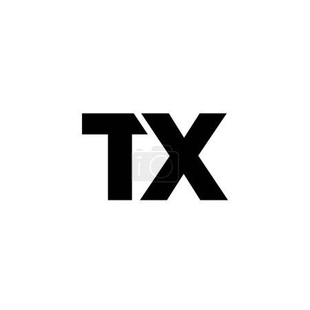 Trendy letter T and X, TX logo design template. Minimal monogram initial based logotype for company identity.
