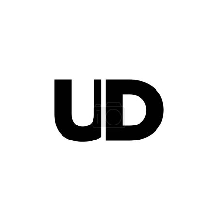 Trendige Buchstaben U und D, UD-Logo-Design-Vorlage. Minimaler Monogramm-Initial-Logotyp für die Unternehmensidentität.