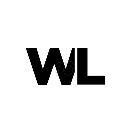 Trendy letter W and L, WL logo design template. Minimal monogram initial based logotype for company identity.