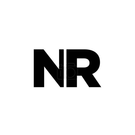 Trendige Buchstaben N und R, NR Logo-Design-Vorlage. Minimaler Monogramm-Initial-Logotyp für die Unternehmensidentität.