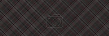 Strong plaid fabric seamless, worldwide background vector pattern. Diwali textile texture check tartan in dark and grey color.