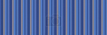 Mutter Textur Streifenhintergrund, Leinen Muster Vektor nahtlos. Phantasievolle Textillinien Stoff vertikal in blau und dunkler Farbe.