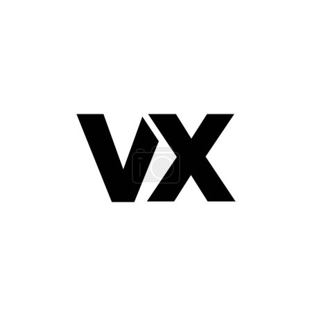 Lettre tendance V et X, modèle de conception de logo VX. Logotype initial à base de monogramme minimal pour l'identité de l'entreprise.