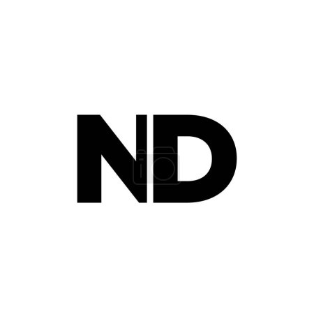 Trendy letter N and D, ND logo design template. Minimal monogram initial based logotype for company identity.