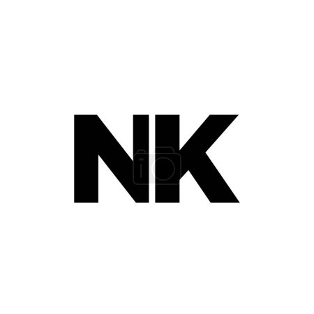 Trendy letter N and K, NK logo design template. Minimal monogram initial based logotype for company identity.