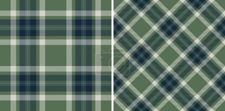 Background fabric plaid of check textile seamless with a pattern tartan vector texture. Set in dark colors. Classic wool coats.
