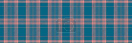 Hobby fabric tartan vector, horizon plaid seamless texture. Magazine check background pattern textile in red and cyan color.