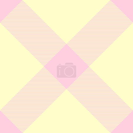 Check pattern seamless of texture fabric plaid with a vector textile background tartan in lemon chiffon and light colors.