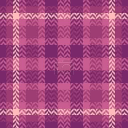 Illustration for Path seamless vector fabric, advertisement check tartan plaid. Us background pattern textile texture in pink and light colors. - Royalty Free Image