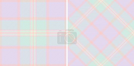 Pattern vector background of textile texture fabric with a check seamless plaid tartan. Set in fashionable colours for luxury modern curtain designs living room.
