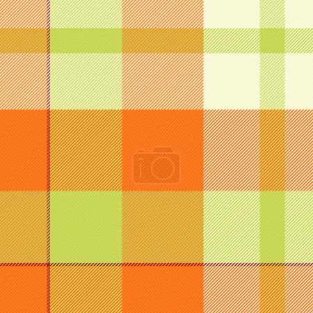 Illustration for Pattern textile texture of fabric vector check with a tartan seamless plaid background in lime and bright colors. - Royalty Free Image