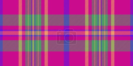Illustration for Calm pattern seamless check, occupation background vector texture. Xmas tartan plaid fabric textile in pink and green color. - Royalty Free Image