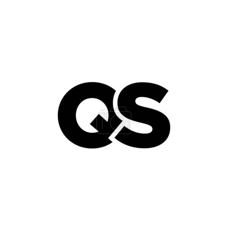 Ilustración de Letra de moda Q y S, plantilla de diseño de logotipo QS. Logotipo inicial monograma mínimo basado en la identidad de la empresa. - Imagen libre de derechos