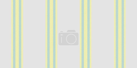 Customizable background seamless texture, skirt vertical textile stripe. Room lines pattern vector fabric in sterling silver and yellow color.