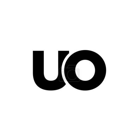 Trendige Buchstaben U und O, UO Logo-Design-Vorlage. Minimaler Monogramm-Initial-Logotyp für die Unternehmensidentität.