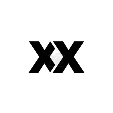 Téléchargez les illustrations : Modèle de conception de logo tendance lettre X et X, XX. Logotype initial à base de monogramme minimal pour l'identité de l'entreprise. - en licence libre de droit