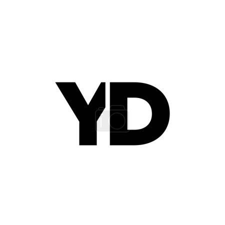 Trendy letter Y and D, YD logo design template. Minimal monogram initial based logotype for company identity.