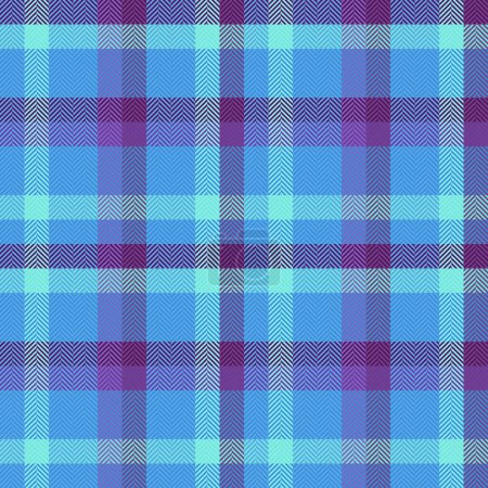 Illustration for T-shirt background texture seamless, shirt plaid tartan vector. Front check pattern fabric textile in cyan and teal color. - Royalty Free Image