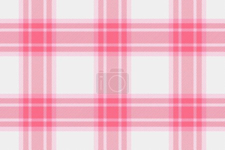 Pattern background vector of plaid check textile with a texture tartan fabric seamless in white and red colors.