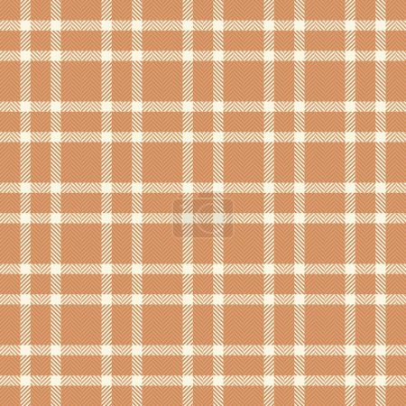 Japanese pattern fabric seamless, nostalgic texture tartan background. Composition check vector textile plaid in orange and old lace color.
