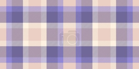 Illustration for Primary pattern seamless texture, rag tartan textile vector. Invitation check background plaid fabric in indigo and light color. - Royalty Free Image