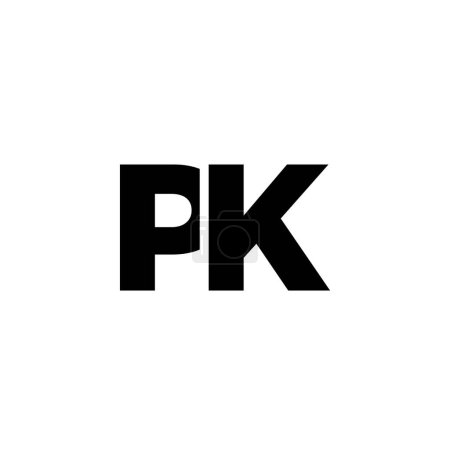 Trendy letter P and K, PK logo design template. Minimal monogram initial based logotype for company identity.
