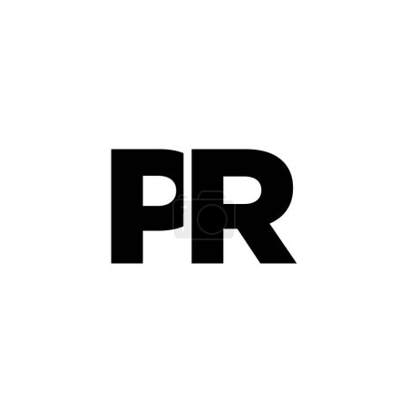 Trendige Buchstaben P und R, PR-Logo-Design-Vorlage. Minimaler Monogramm-Initial-Logotyp für die Unternehmensidentität.