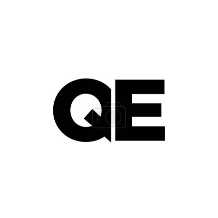 Trendy letter Q and E, QE logo design template. Minimal monogram initial based logotype for company identity.