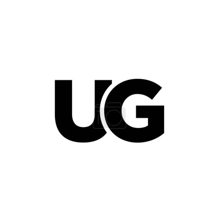 Trendy letter U and G, UG logo design template. Minimal monogram initial based logotype for company identity.