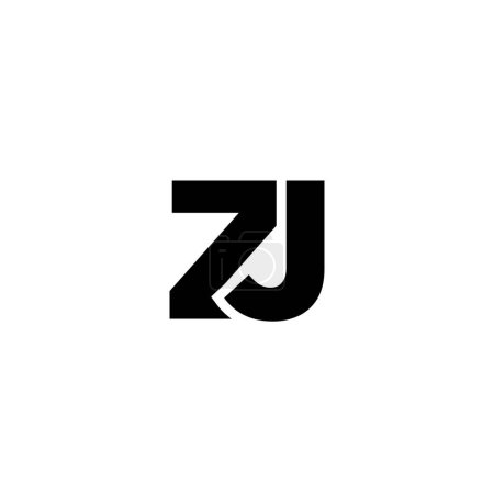 Ilustración de Letra de moda Z y J, plantilla de diseño de logotipo ZJ. Logotipo inicial monograma mínimo basado en la identidad de la empresa. - Imagen libre de derechos