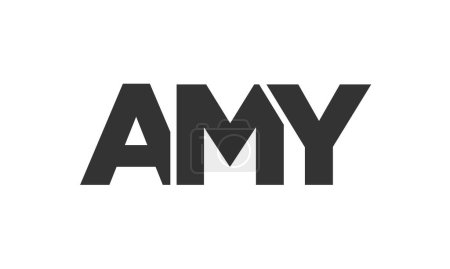 AMY logo design template with strong and modern bold text. Initial based vector logotype featuring simple and minimal typography. Trendy company identity.