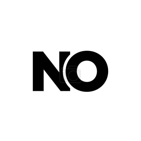 Ilustración de Letra de moda N y O, NO plantilla de diseño de logotipo. Logotipo inicial monograma mínimo basado en la identidad de la empresa. - Imagen libre de derechos
