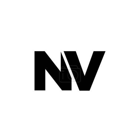 Trendy letter N and V, NV logo design template. Minimal monogram initial based logotype for company identity.